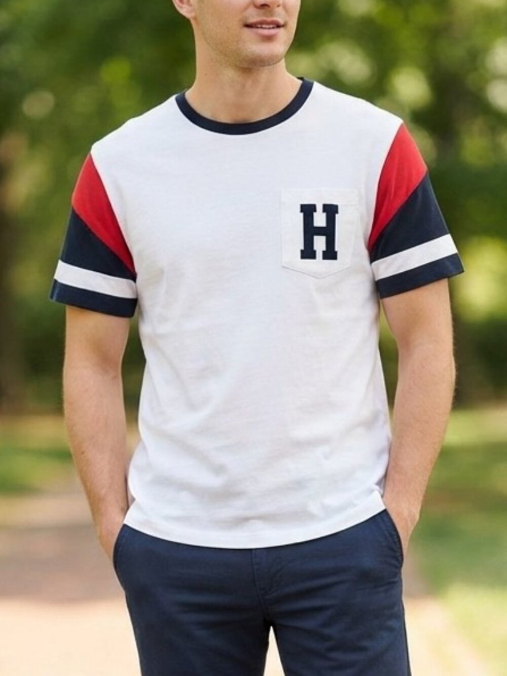 Tommy Hilfiger White T Shirt Mens Medium 100% Cotton NWT Classic Casual